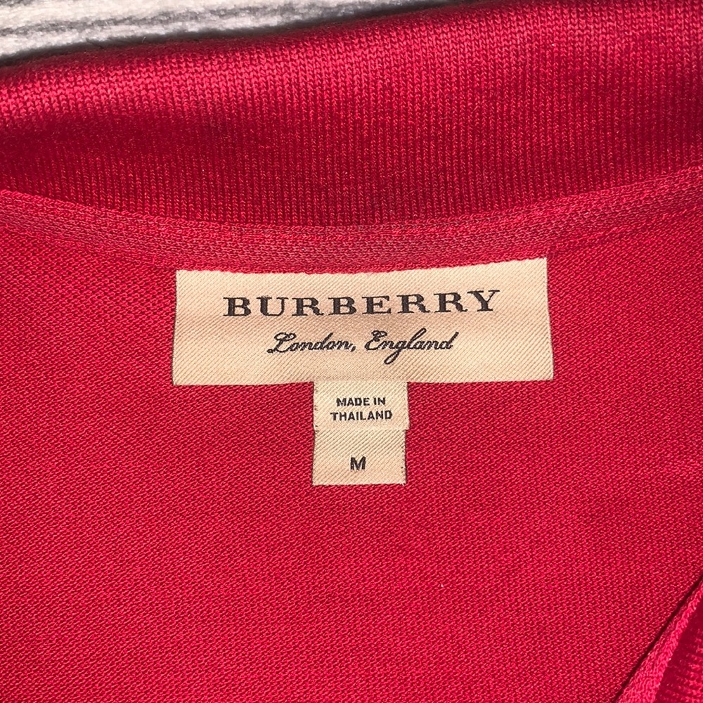 BURBERRY RED COLLAR SHIRT